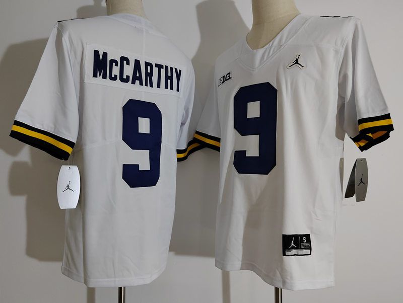 Men Michigan Wolverines #9 Mccarthy White 2024 Vapor NCAA Jersey